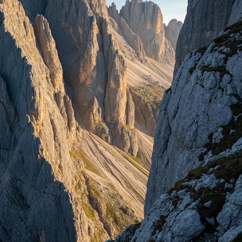 Senkrechte Kalkwände des Wilden Kaisers in Tirol